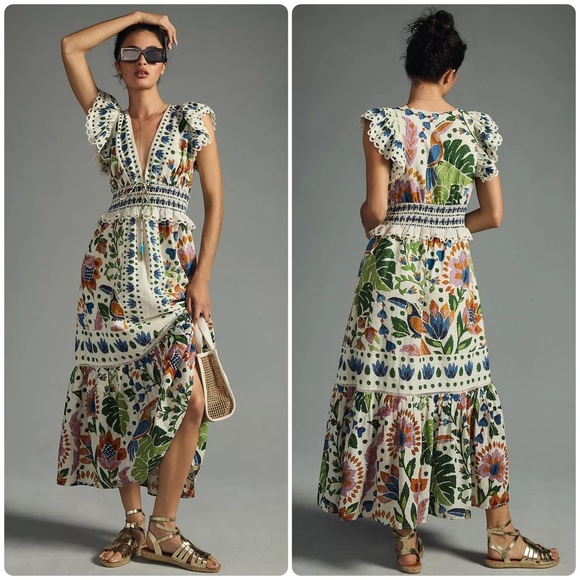 FARM Rio Dresses & Skirts - FARM Rio XL Summer Garden Maxi Dress 🌿✨ NWT